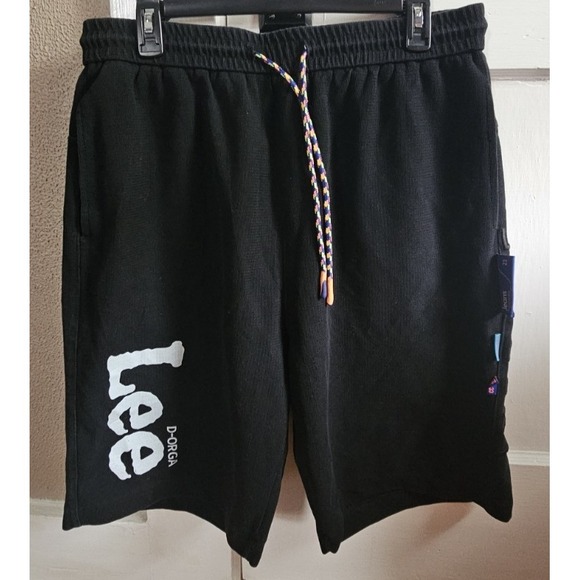 Lee Other - LEE black Asian style shorts shoelace drawcord D-ORGA INSPIRE men's L inseam 9"